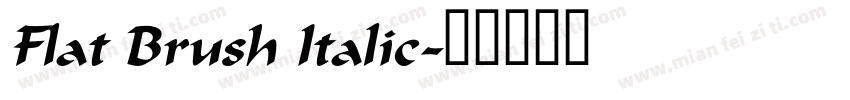 Flat Brush Italic字体转换